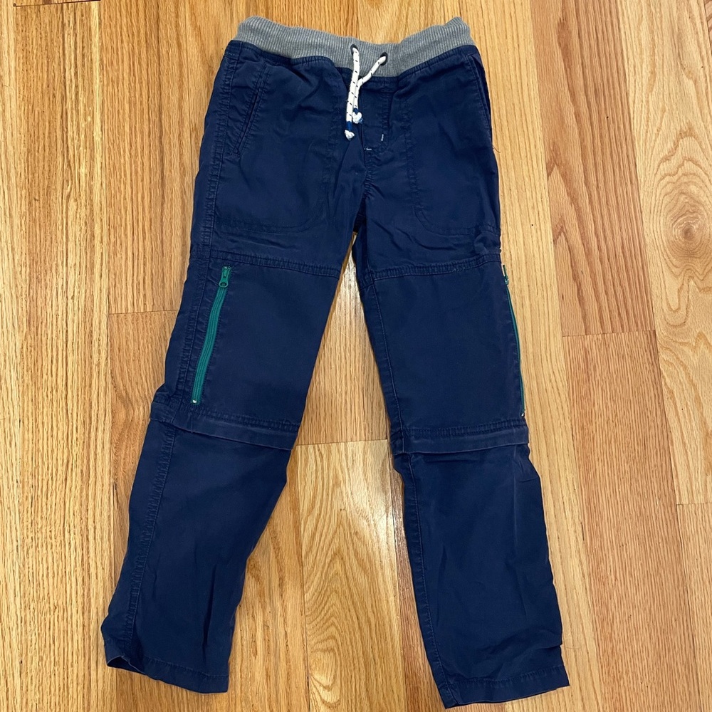 Mini Boden Navy Zip Knee Tech Pants